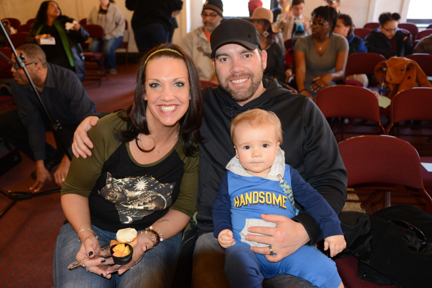 Shannon and Jason Aho with Noah